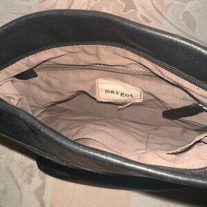 Margot Black Leather Shoulder and Crossbody Bag